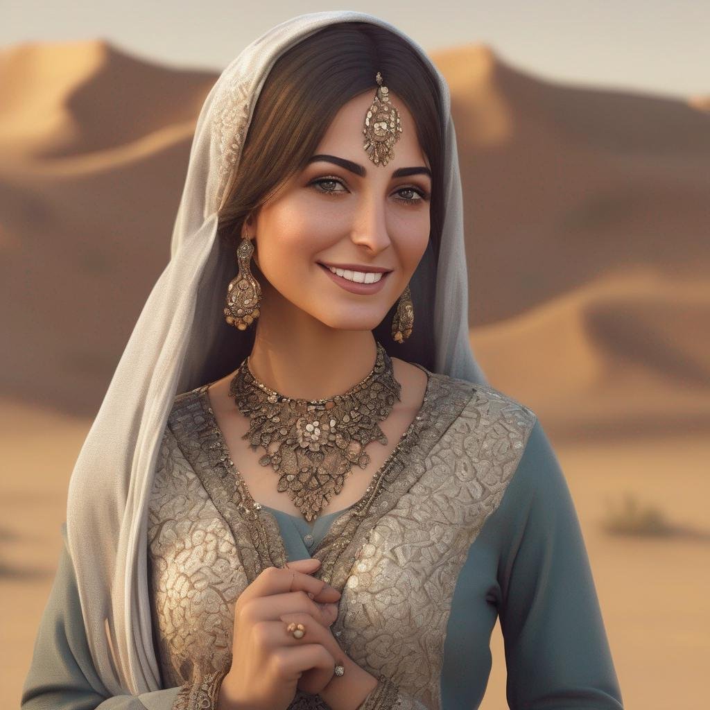 femme irakienne en robe traditionelle avec un sourire subtil.jpg