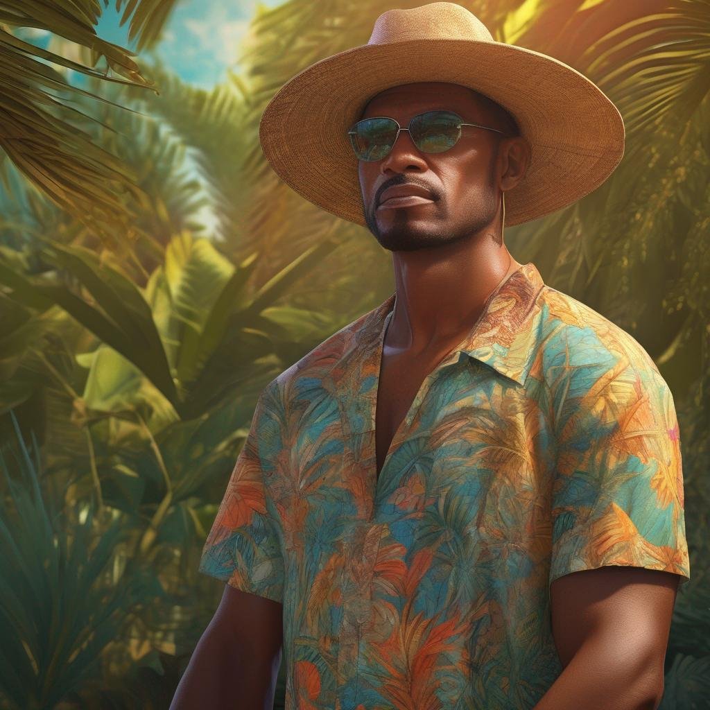 Homme dominicain au regard confiant dans un décor tropical ensoleillé.jpg